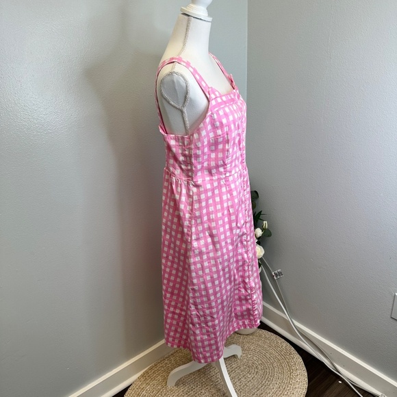 ModCloth for Hello Kitty White and Pink Button Up Plaid Dress size Large - Picture 2 of 8